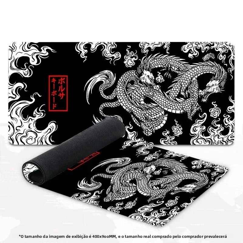 Mousepad Gigante Dragão Japonês Speed - Tapete de Mesa Gamer para Teclado e Mouse - LojaLira