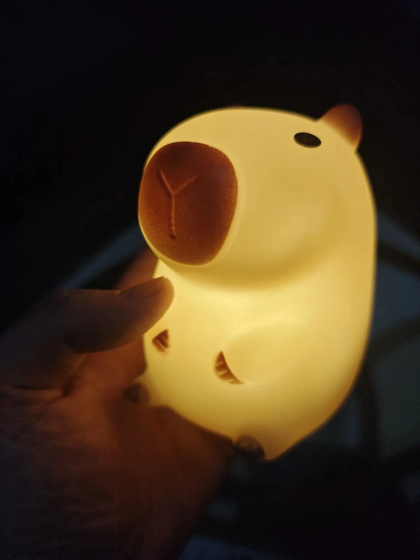 Luminária Capivara de Silicone Sem Fio - Luz Noturna e Decoração de Quarto - LojaLira