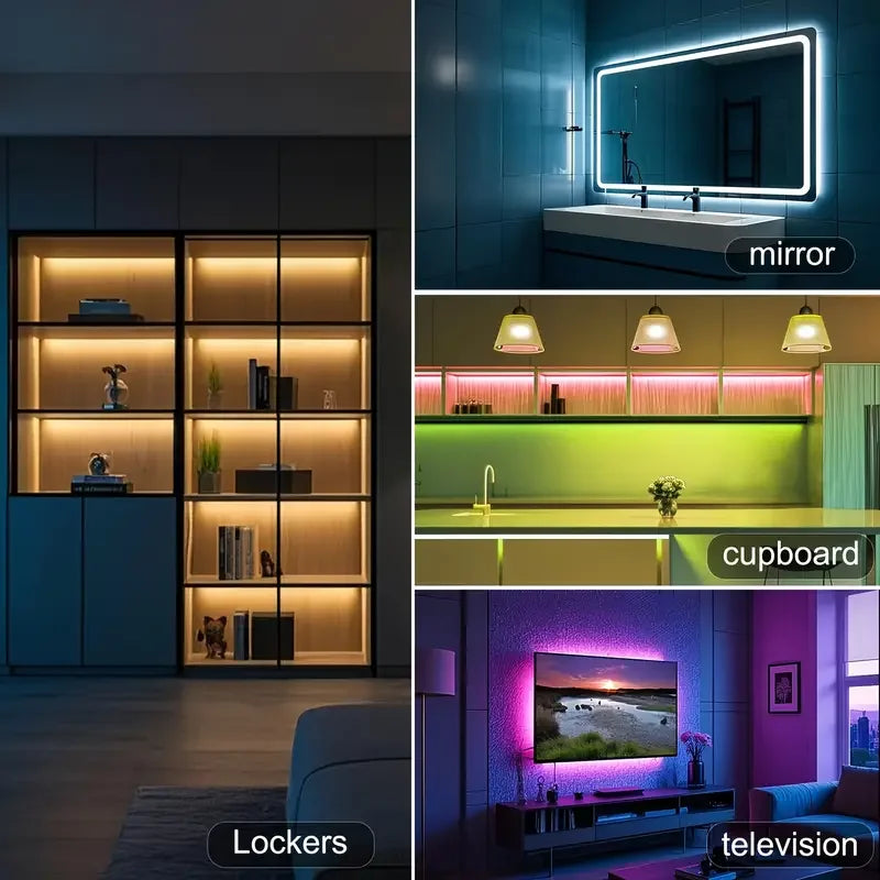 Fita De Led RGB 1m a 40m Inteligente com Controle e App - USB 5V - LojaLira
