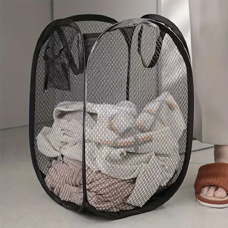 Cesto Organizador Dobrável Pop-up - Armazenamento Inteligente para Roupas e Brinquedos - LojaLira