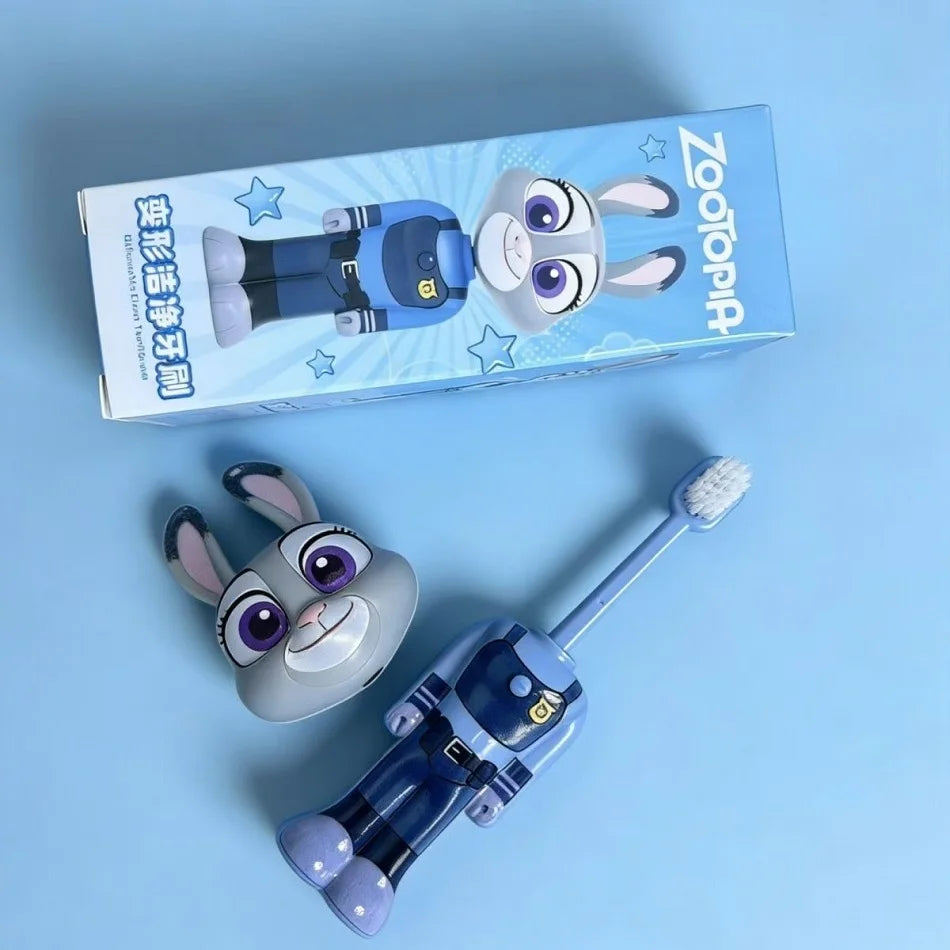 Escova de Dentes Retrátil Disney Zootopia - Miniatura Judy e Nick - LojaLira
