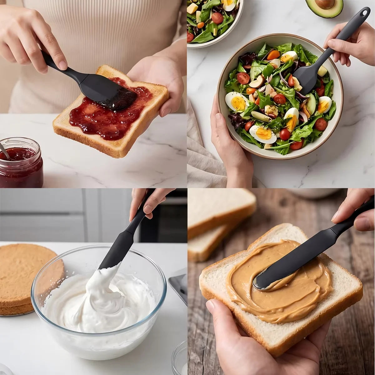 Kit de Utensílios de Cozinha em Silicone com 6 Peças - LojaLira