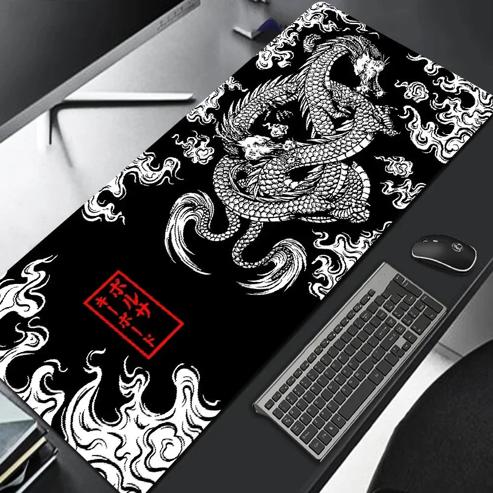 Mousepad Gigante Dragão Japonês Speed - Tapete de Mesa Gamer para Teclado e Mouse - LojaLira