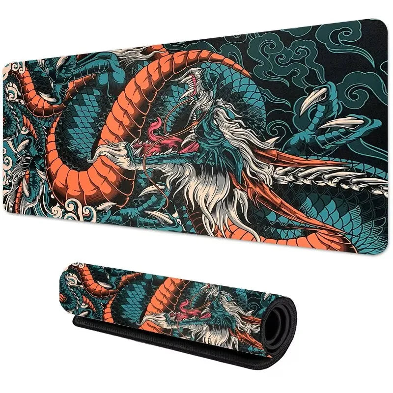 Mousepad Gigante Dragão Japonês Speed - Tapete de Mesa Gamer para Teclado e Mouse - LojaLira