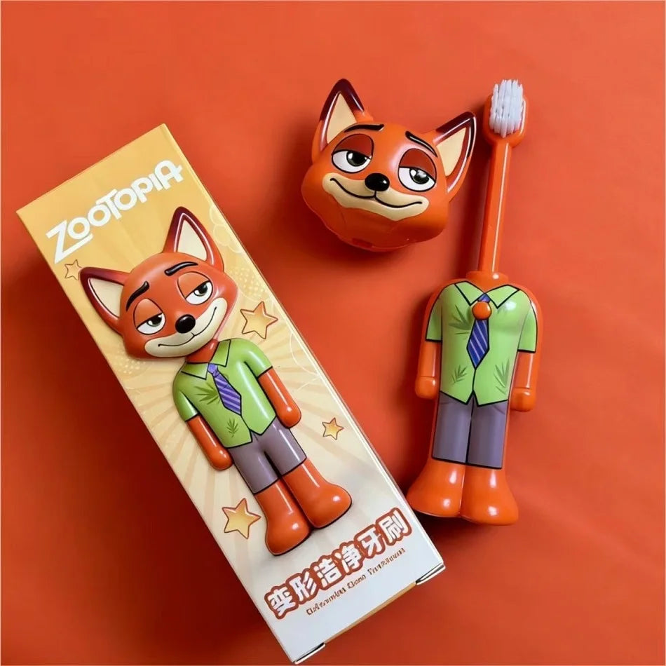 Escova de Dentes Retrátil Disney Zootopia - Miniatura Judy e Nick - LojaLira