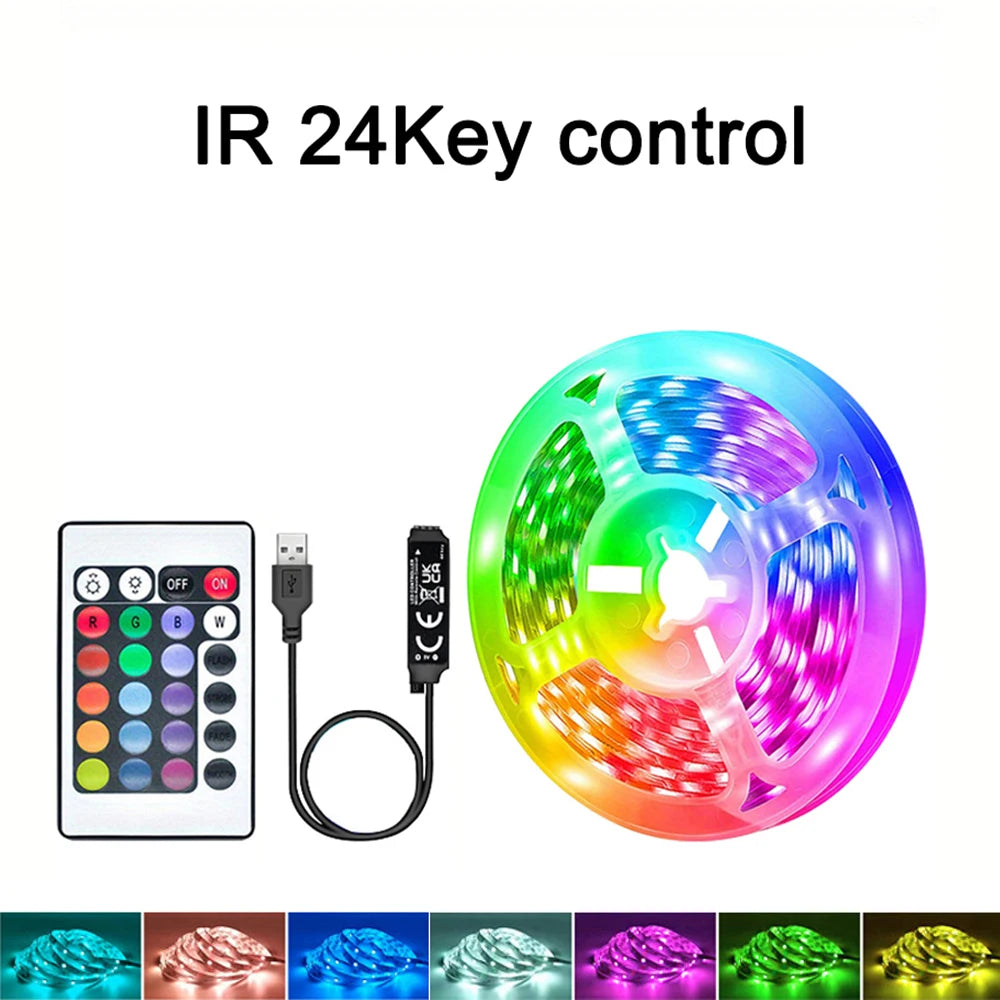 Fita De Led RGB 1m a 40m Inteligente com Controle e App - USB 5V - LojaLira