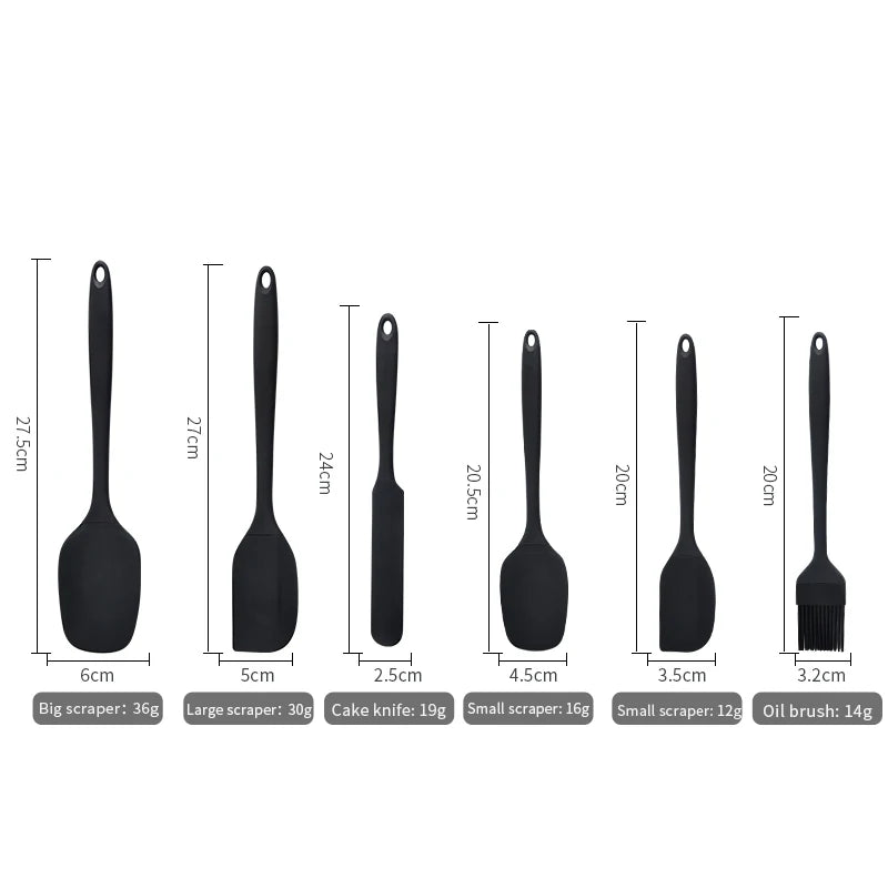 Kit de Utensílios de Cozinha em Silicone com 6 Peças - LojaLira