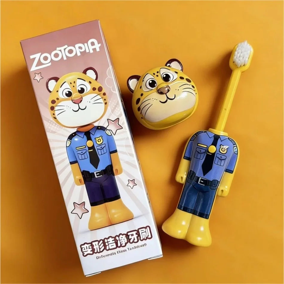 Escova de Dentes Retrátil Disney Zootopia - Miniatura Judy e Nick - LojaLira