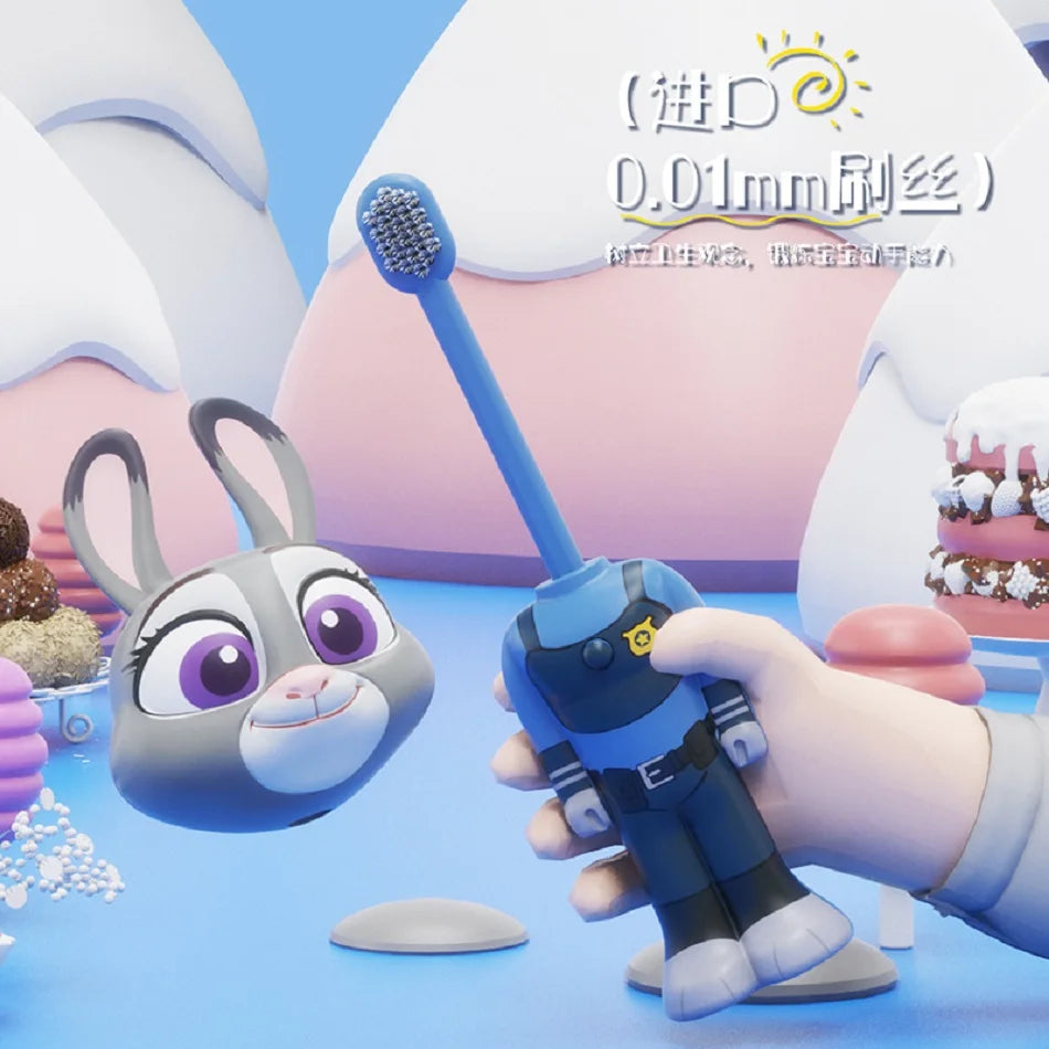Escova de Dentes Retrátil Disney Zootopia - Miniatura Judy e Nick - LojaLira