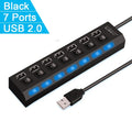 Expansor Adaptador USB Multi Portas com Chave Liga/Desliga - Para PC e Notebook - LojaLira